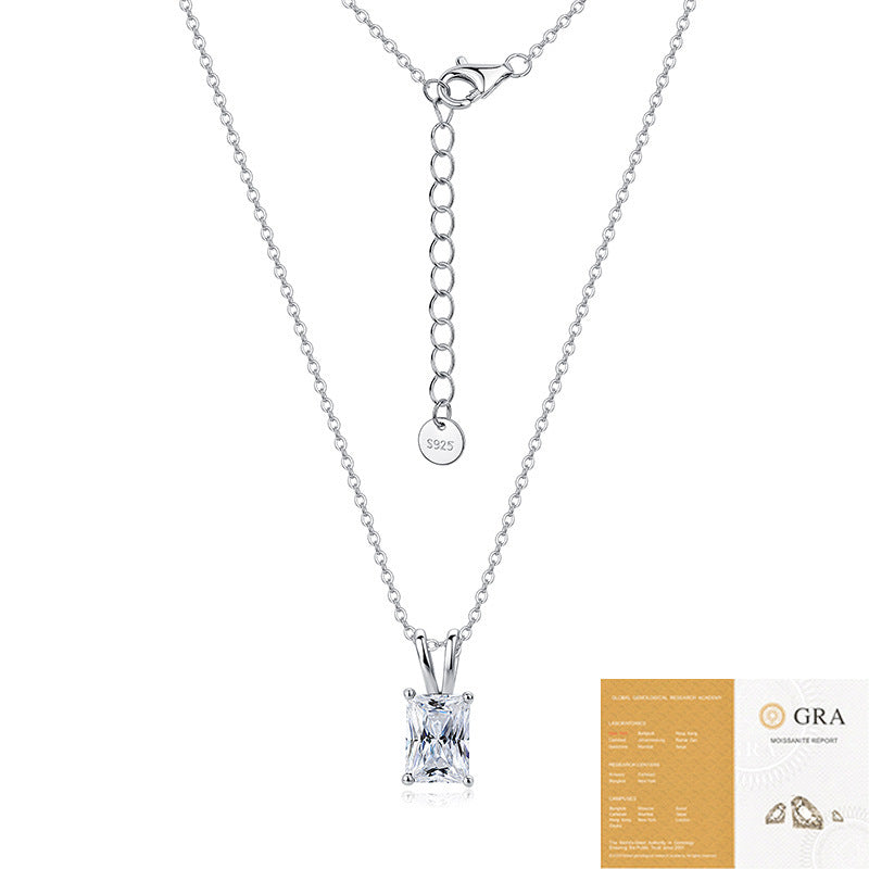 Radiant cut solitaire pendant necklace – photo 2