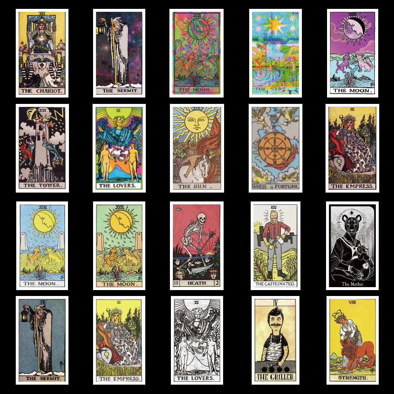 Vintage tarot card sticker pack, 60 pieces – photo 3
