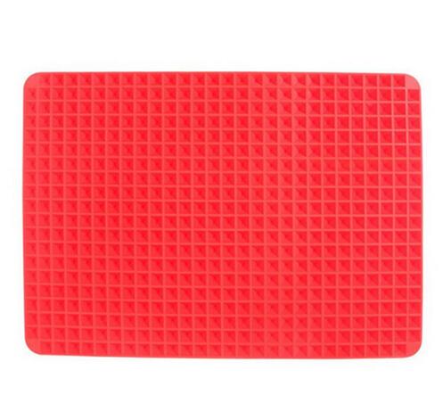 Red silicone pyramid baking mat