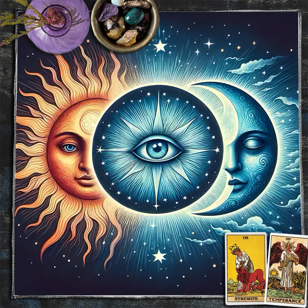 Celestial sun and moon tarot tablecloth – photo 12