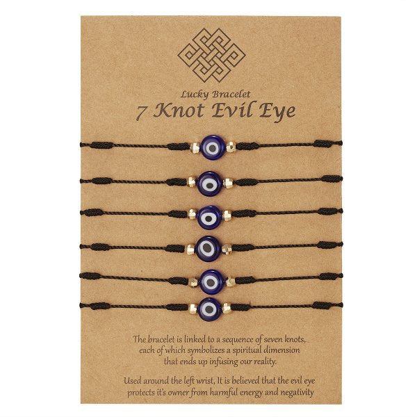 7-knot evil eye bracelet on a braided cord – photo 8
