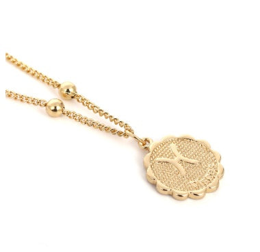 Dainty zodiac coin pendant necklace – photo 12