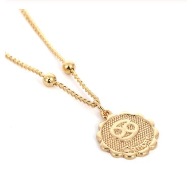 Dainty zodiac coin pendant necklace – photo 6