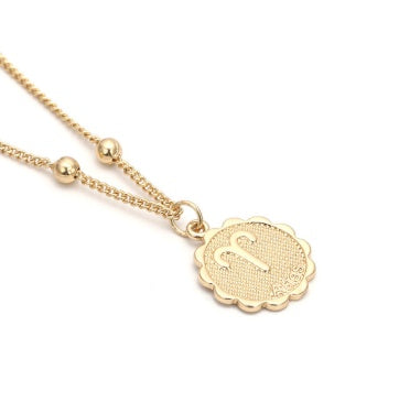 Dainty zodiac coin pendant necklace – photo 10