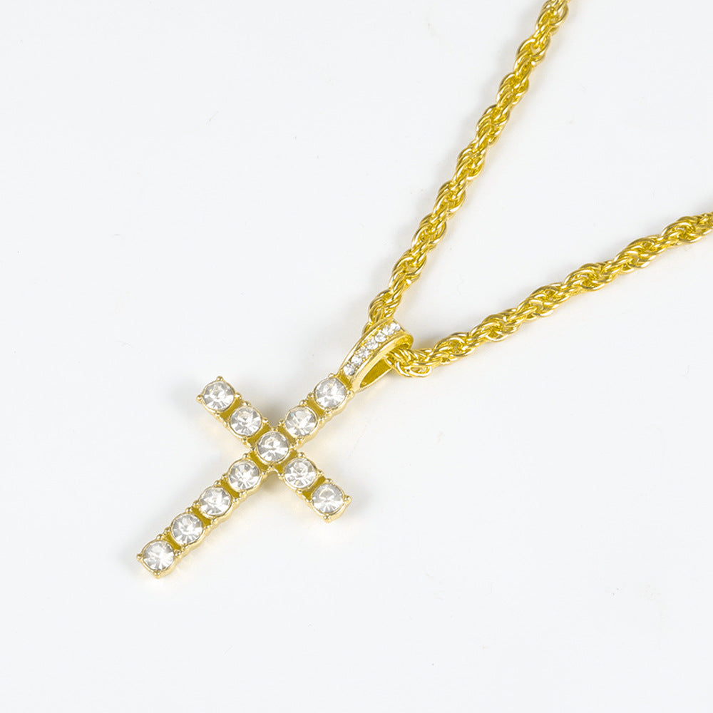 Cross pendant on a sparkling tennis chain – photo 7