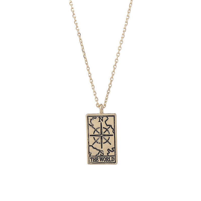 Vintage gold-tone tarot charm necklace – photo 6
