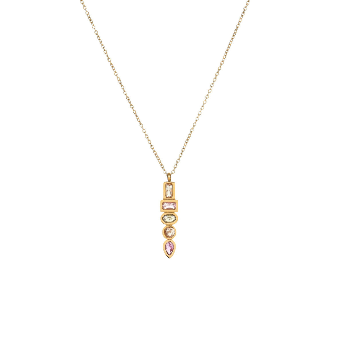 Gold-tone star and moon charm necklace – photo 7