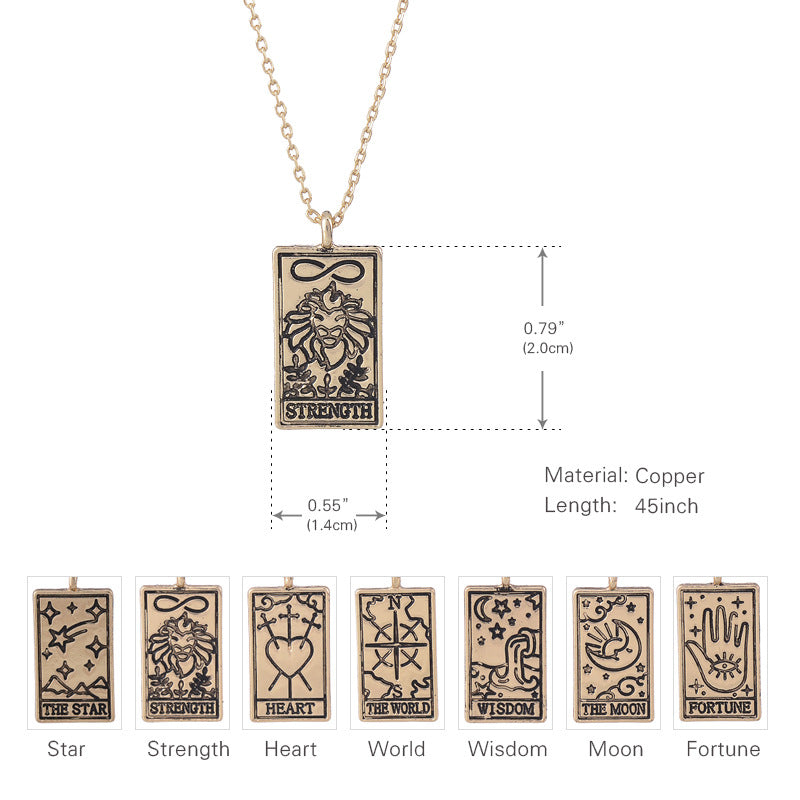 Vintage gold-tone tarot charm necklace – photo 3