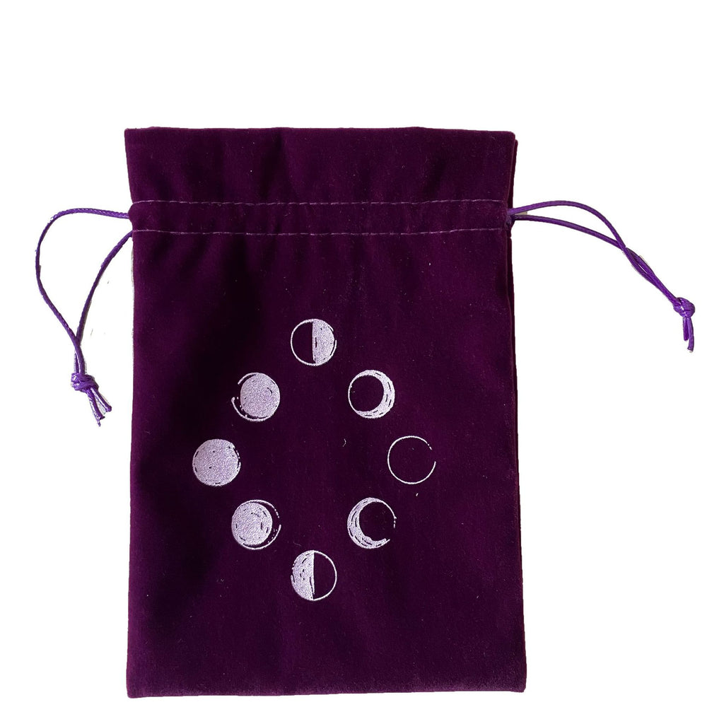 Purple moon phase velvet tarot bag – photo 5