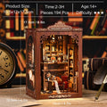Twilight Library book nook kit lit up on a bookshelf – photo 3