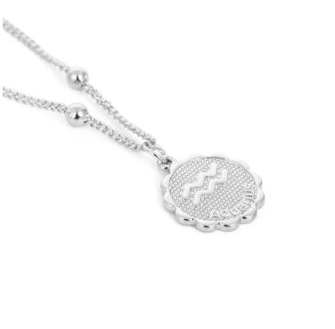 Dainty zodiac coin pendant necklace – photo 17