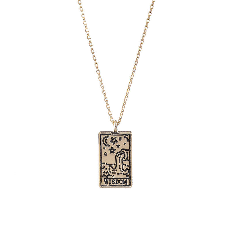Vintage gold-tone tarot charm necklace – photo 9
