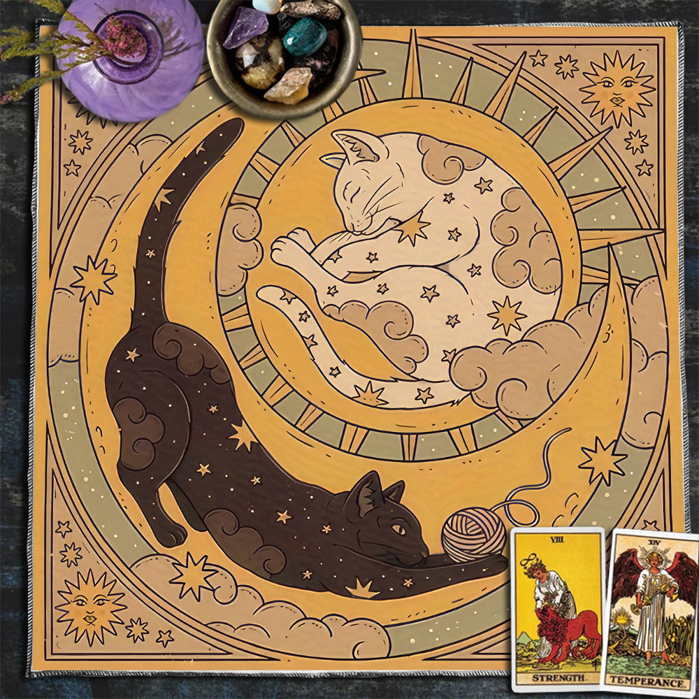 Celestial sun and moon tarot tablecloth – photo 2