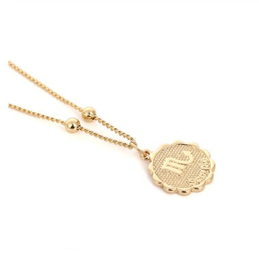 Dainty zodiac coin pendant necklace – photo 14