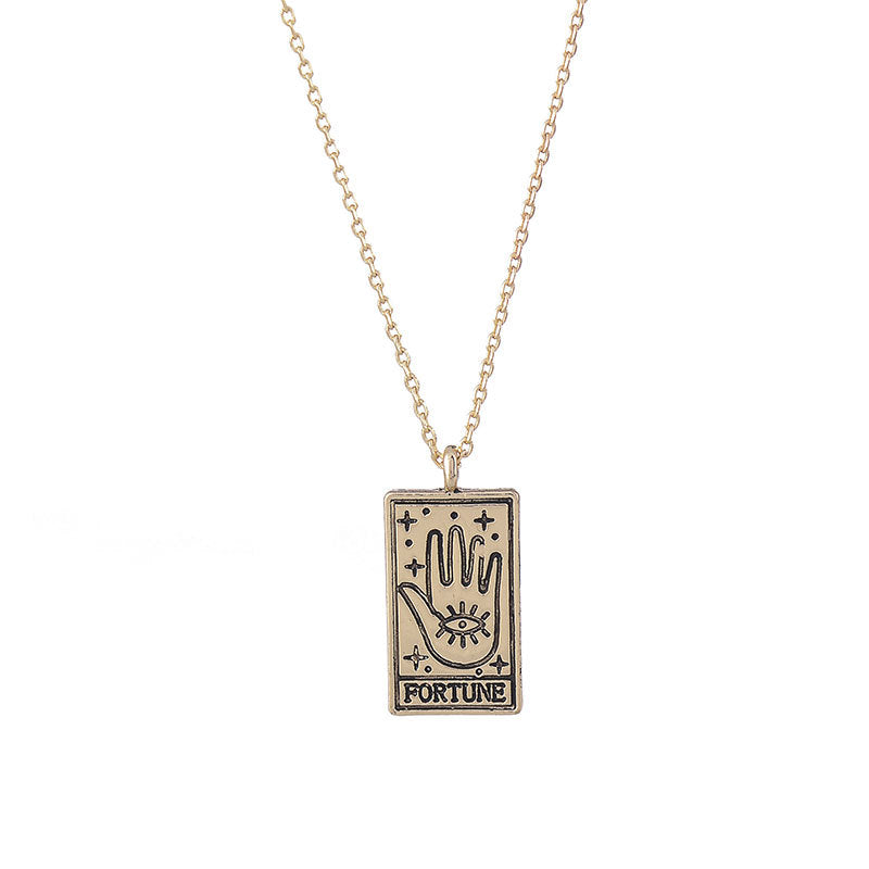 Vintage gold-tone tarot charm necklace – photo 8