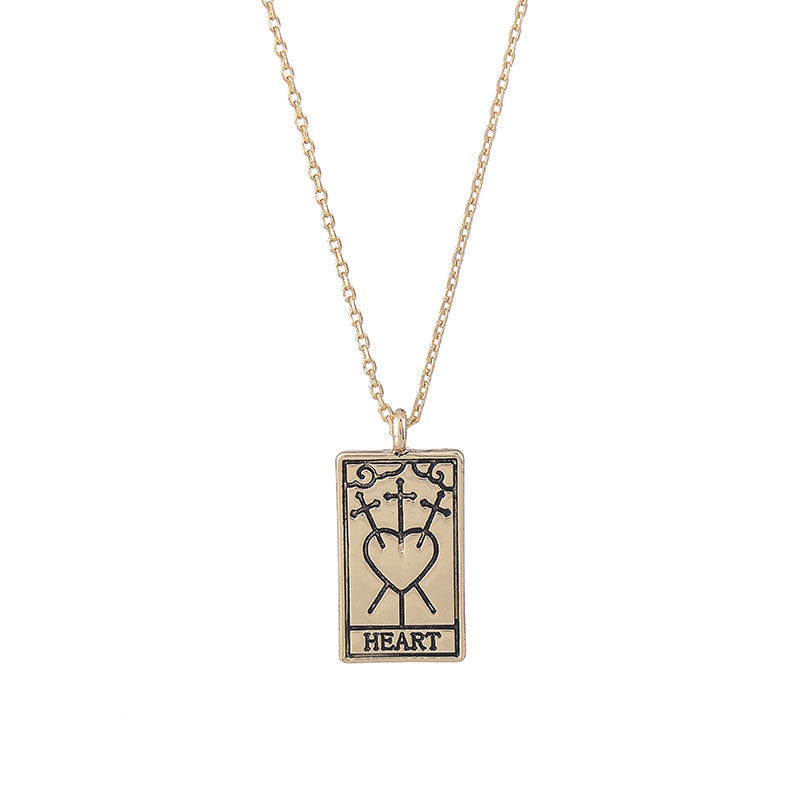 Vintage gold-tone tarot charm necklace – photo 5