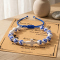 Porcelain bead cross bracelet with scripture card – photo 4