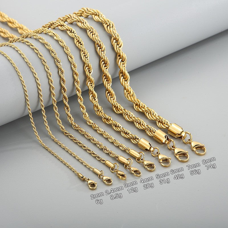 Twisted rope chain necklace – photo 2