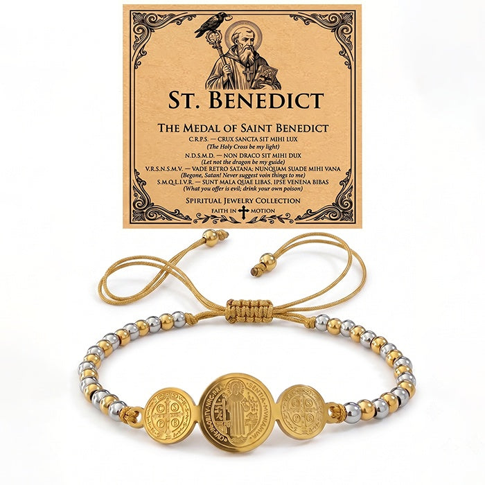 St. Benedict medal bracelet with meaning card – photo 6