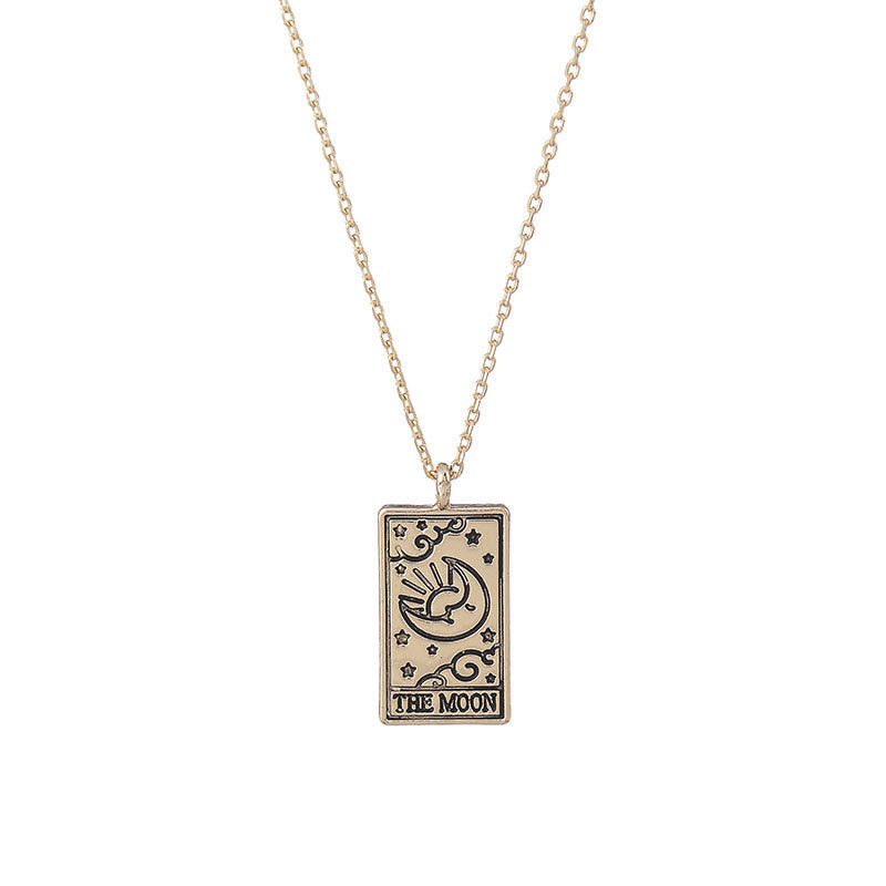 Vintage gold-tone tarot charm necklace – photo 2