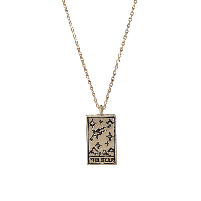 Vintage gold-tone tarot charm necklace – photo 10