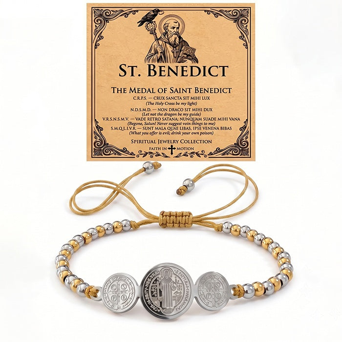 St. Benedict medal bracelet with meaning card – photo 7