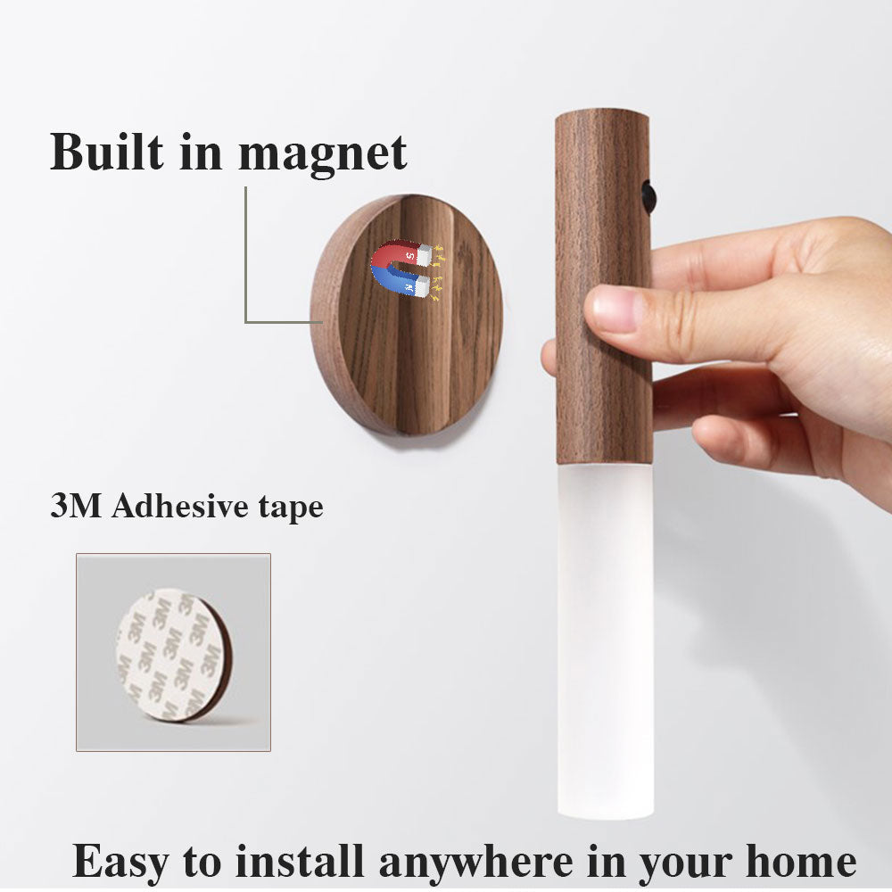 Light wood-look magnetic motion-sensor night light – photo 4