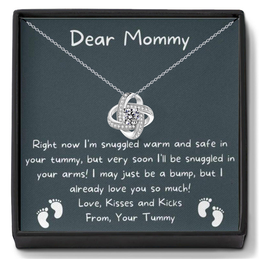Love knot necklace on a Dear Mommy message card – photo 5