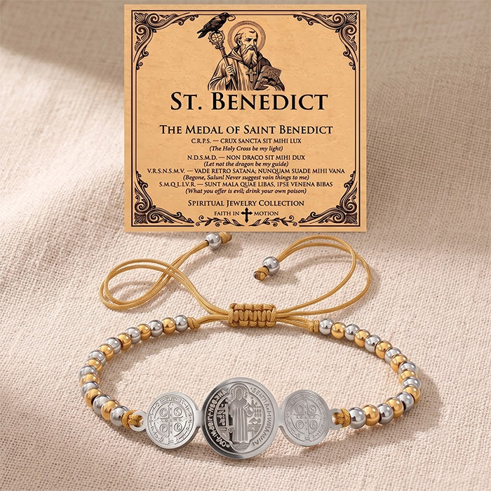 St. Benedict medal bracelet with meaning card – photo 4