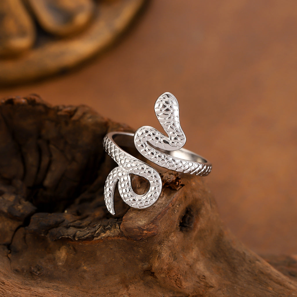 Gold-tone coiled snake wrap ring – photo 3