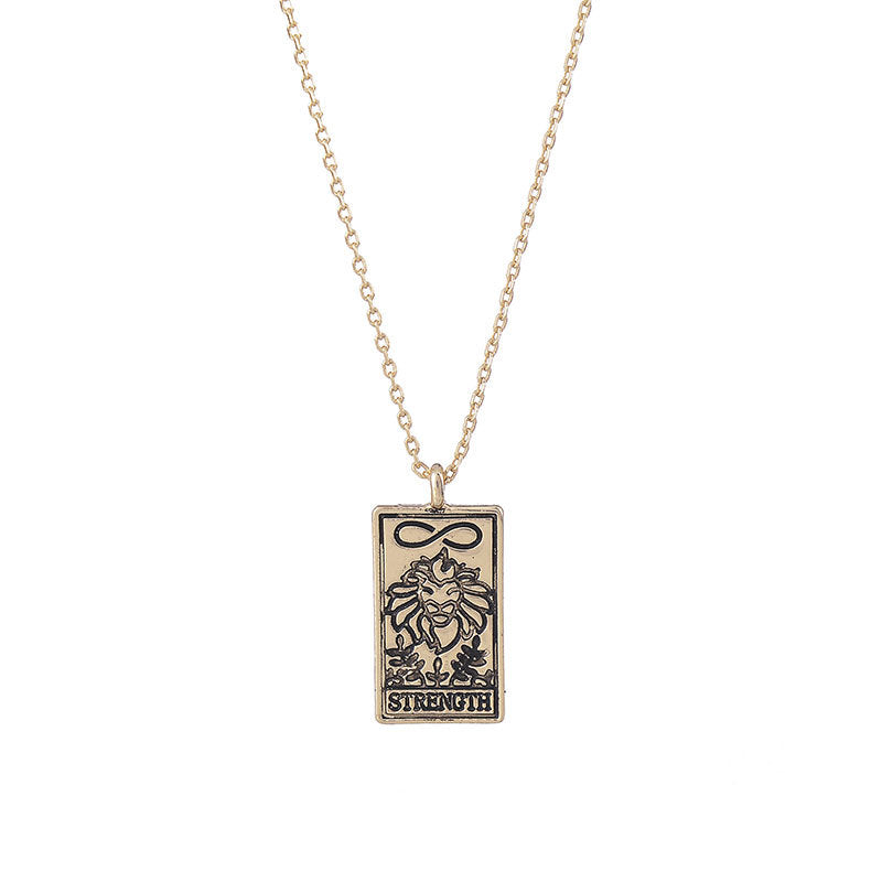 Vintage gold-tone tarot charm necklace – photo 7