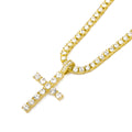 Cross pendant on a sparkling tennis chain – photo 3