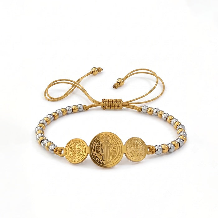St. Benedict medal bracelet with meaning card – photo 2